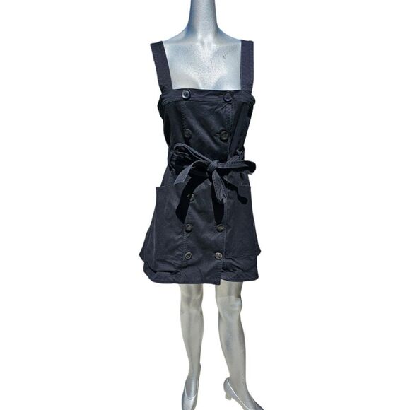 Marissa Webb Black Marine Trench Denim Mini Dress - Picture 14 of 15